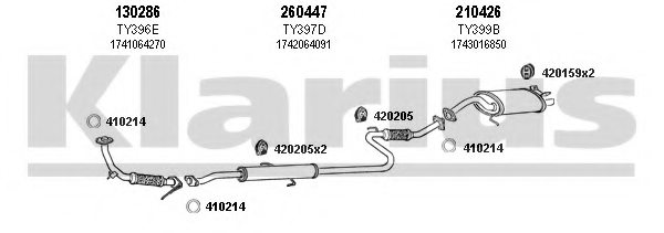 KLARIUS 900206E Exhaust System
